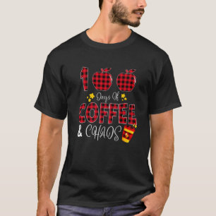 T-shirt 100 Jours De Café Chaos Professeur Heureux 100 Jou