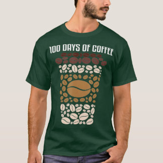 T-shirt 100 jours de café de professeur d'école 100ème jou