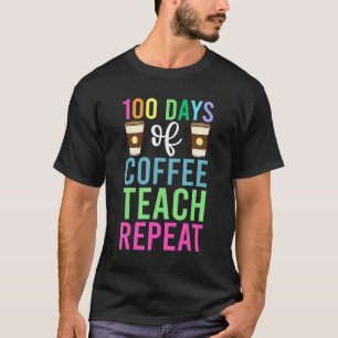 T-shirt 100 Jours De Café Enseignement Repea Hommes Femmes