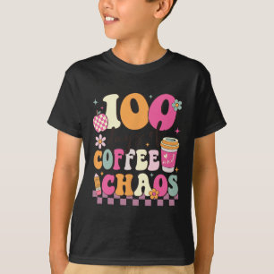 T-shirt 100 Jours De Café Et Chaos 100E Jour De L'École T
