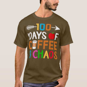 T-shirt 100 Jours De Café Et Chaos 100E Jour D'École