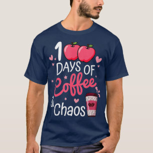 T-shirt 100 Jours De Café Et Chaos Joyeux 100E Jour Schoo