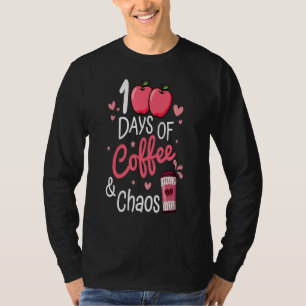 T-shirt 100 Jours De Café Et Chaos Joyeux 100E Jour Schoo