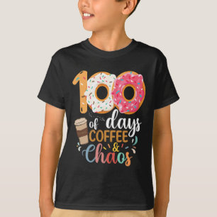 T-shirt 100 Jours De Café Et Chaos Professeur 100ème Jour