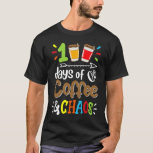 T-shirt 100 jours de café et de chaos 100e jour de thé de