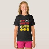 T-shirt 100 Jours de célébration de l'école Smarter Happie (Devant entier)
