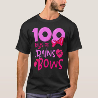 T-shirt 100 Jours De Cerveaux Et D'arcs Écoliers Et Enseig