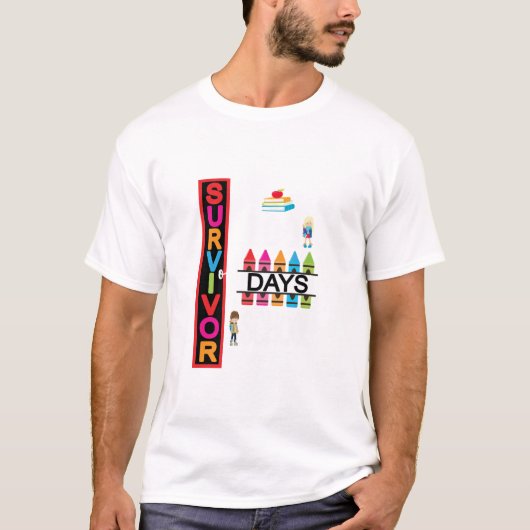 T-shirt 100 Jours De Chemise À Manches Longue Pour Les Ens (Devant)