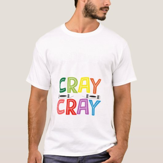 T-shirt 100 Jours De Cray Cray Drôle 100E Jour De L'École (Devant)