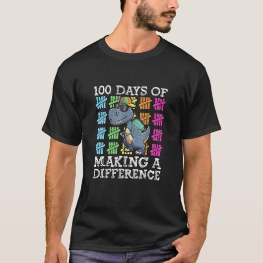 T-shirt 100 Jours De Faire Une Différence (Devant)