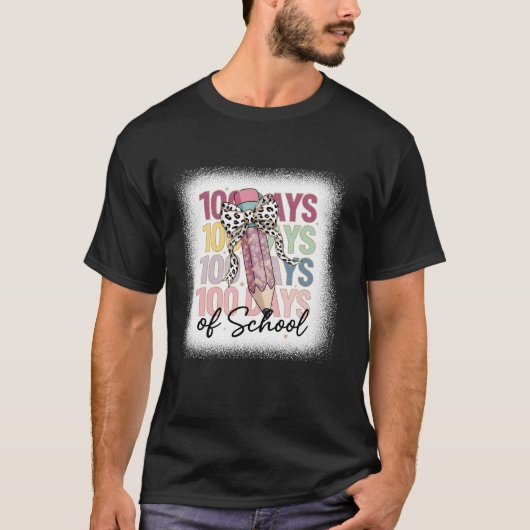 T-shirt 100 Jours de filles de l'école Coquette Bow 100e J (Devant)
