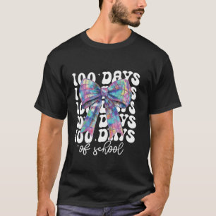 T-shirt 100 Jours de filles de l'école Coquette Bow 100e J