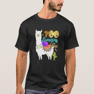 T-shirt 100 Jours De Flamazing Llama 100E Jour De Fille D'