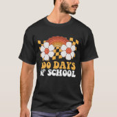 T-shirt 100 Jours De Fleur Scolaire Arc-En-Ciel Super Rétr (Devant)
