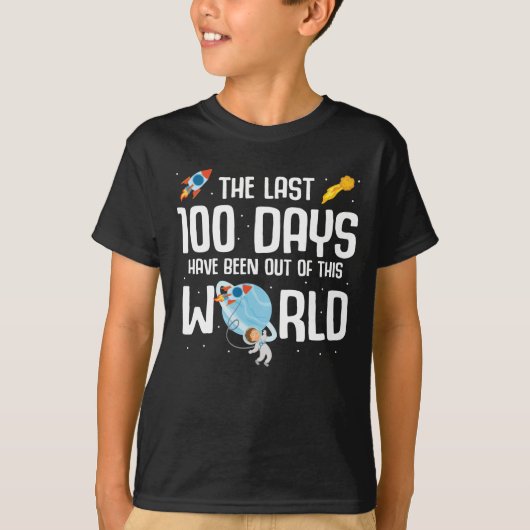 T-shirt 100 Jours De Fusées Scolaires (Devant)