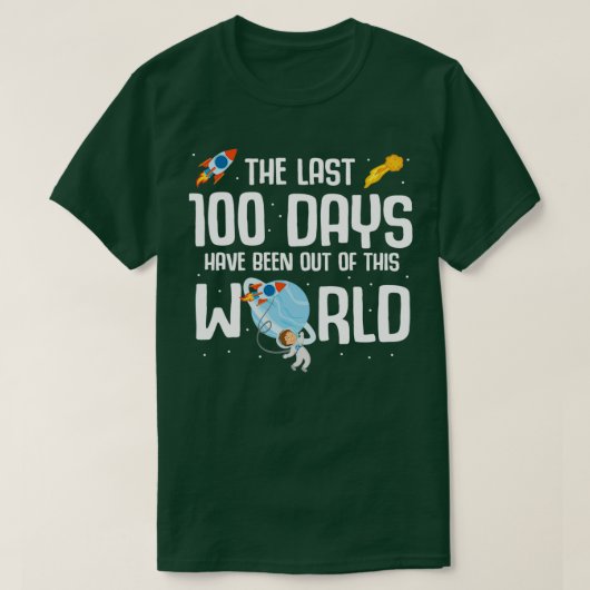 T-shirt 100 Jours De Fusées Scolaires (Design devant)