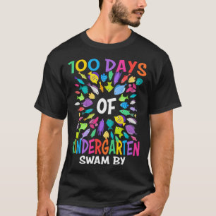 T-shirt 100 Jours De Jardin D'Enfance Swam By Fish 100th D