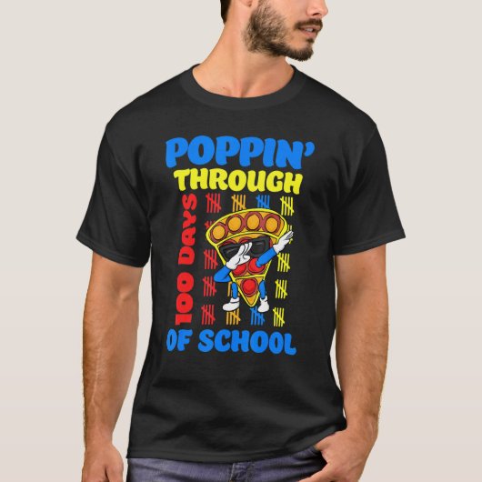 T-shirt 100 Jours De Jouet Fidget À L'École (Devant)