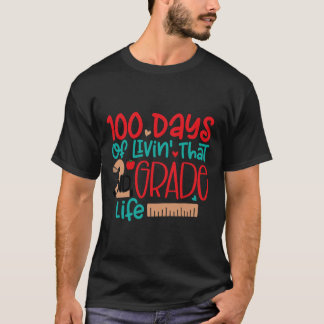 T-shirt 100 Jours de la vie de 2e année de Livin 100 Jours