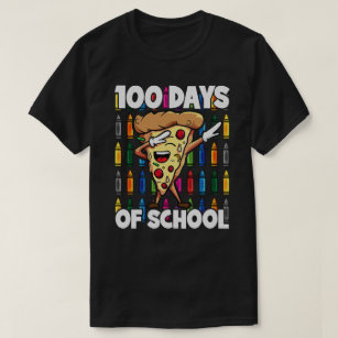 T-shirt 100 jours de l'école Dabbing Pepperoni Pizza Slice