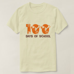 T-shirt 100 Jours de l'école Drôle des os de chien