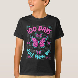 T-shirt 100 Jours de l'école Filles papillon 100 Jours Jus