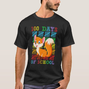 T-shirt 100 Jours de l'école Fox garçons filles 100e jour