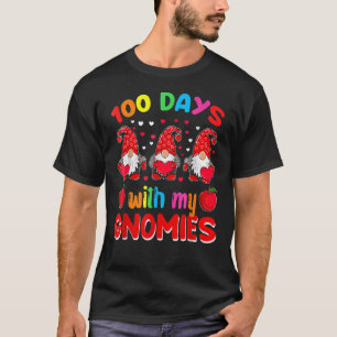 T-shirt 100 Jours De L'École Gnome Enseignant Garçon Fille