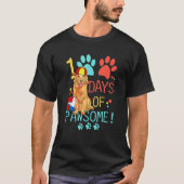 T-shirt 100 Jours De L'École Golden Retriever Chien 100 Jo (Devant)