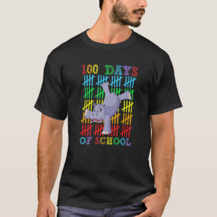 T-shirt 100 Jours de l'école Hippo garçons filles 100e Jou