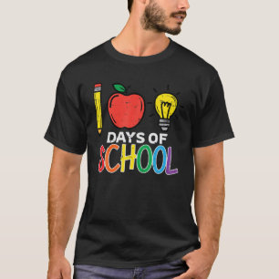 T-shirt 100 Jours De L'École Pomme Lightbulb Pencil 100E D
