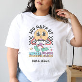 T-shirt 100 jours de l'école Retro Enseignant