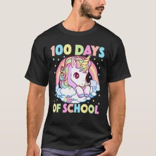 T-shirt 100 Jours de l'école Unicorn Filles Enseignante 10