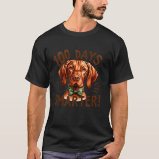 T-shirt 100 Jours De L'École Vizsla Chien 100E Jour De L'É