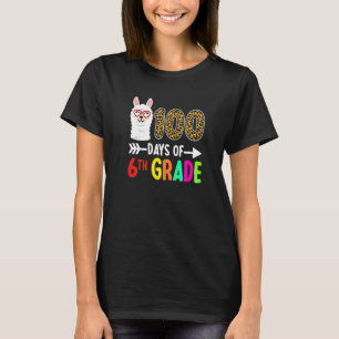 T-shirt 100 Jours De Llama De 6E Année Enfants 100E Jour D