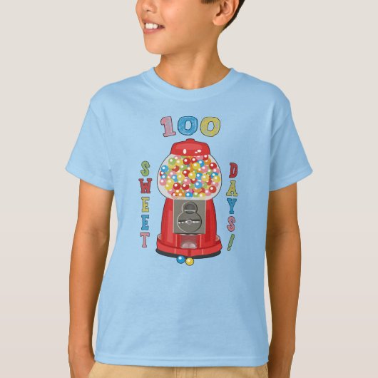 T-shirt 100 Jours de machine de gumball scolaire  (Devant)