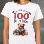 T-shirt 100 Jours de Maître de lecture de l'ours scolaire<br><div class="desc">Le design du personnel enseignant des 100 jours de livres scolaires est la façon idéale de célébrer un jalon majeur de l'année scolaire. Avec son design stylisé de typographie moderne, il ajoute un look amusant et attrayant à n'importe quelle salle de classe ou salle de personnel. Doté d'un adorable ours...</div>