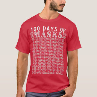 T-shirt 100 jours de masques amusant enseignant étudiant 1