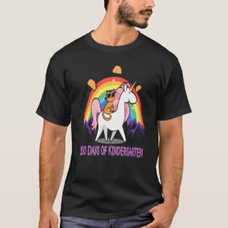 T-shirt 100 Jours De Maternelle Arc-en-Ciel Chat Licorne P
