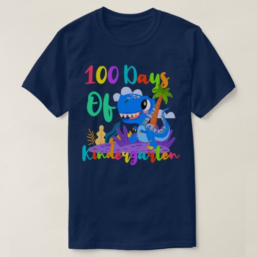 T-shirt 100 Jours De Maternelle Drôle Dinosaure Don Pour K (Design devant)