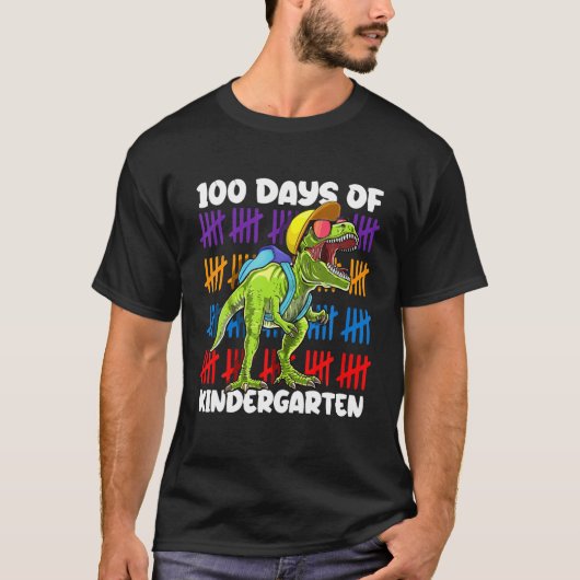 T-shirt 100 Jours De Maternelle École Dinosaure Smarter B (Devant)
