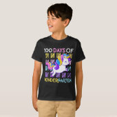 T-shirt 100 Jours De Maternelle Unicorn Enseignante Filles (Devant entier)
