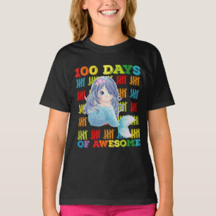 T-shirt 100 Jours De Mermaid Magnifique 100E Jour De L'Éco