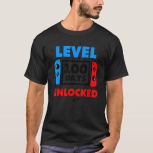 T-shirt 100 Jours De Niveau D'École 100 Jours Jeu Déverrou