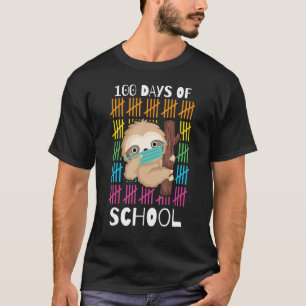 T-shirt 100 Jours De Parcours Masque Visage De Fente De L'