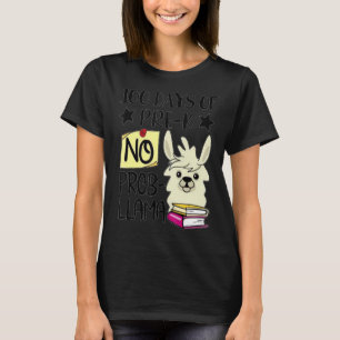 T-shirt 100 Jours De Pré-K No Prob Llama Enseignant 100 Jo
