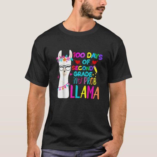 T-shirt 100 Jours De Professeur De 2e Année Pas De Problèm (Devant)