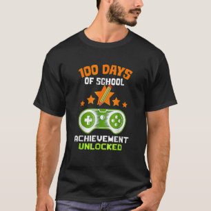 T-shirt 100 Jours De Réussite De L'École Jeu Vidéo Déverro