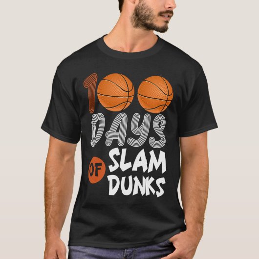 T-shirt 100 Jours De Slam Dunk Basketball 100E Jour De Sch (Devant)