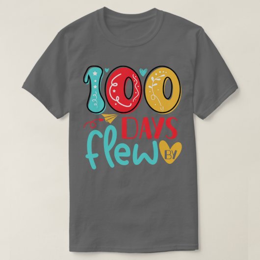 T-shirt 100 Jours de vol par 100 Jours de cadeau scolaire  (Design devant)